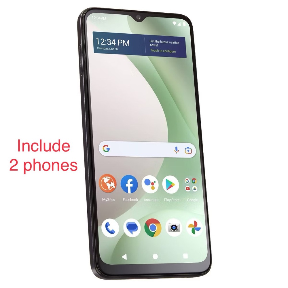 <NEW>BLU Tracfone View 5 Pro, 64GB, Black -Prepaid Smartphone : Include 2 phones